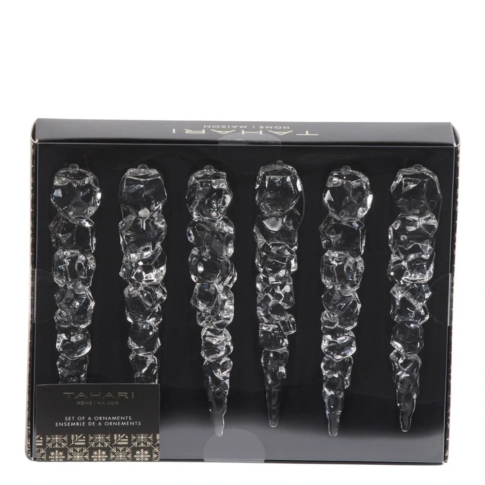 Tahari Clear Icicle Ornaments
